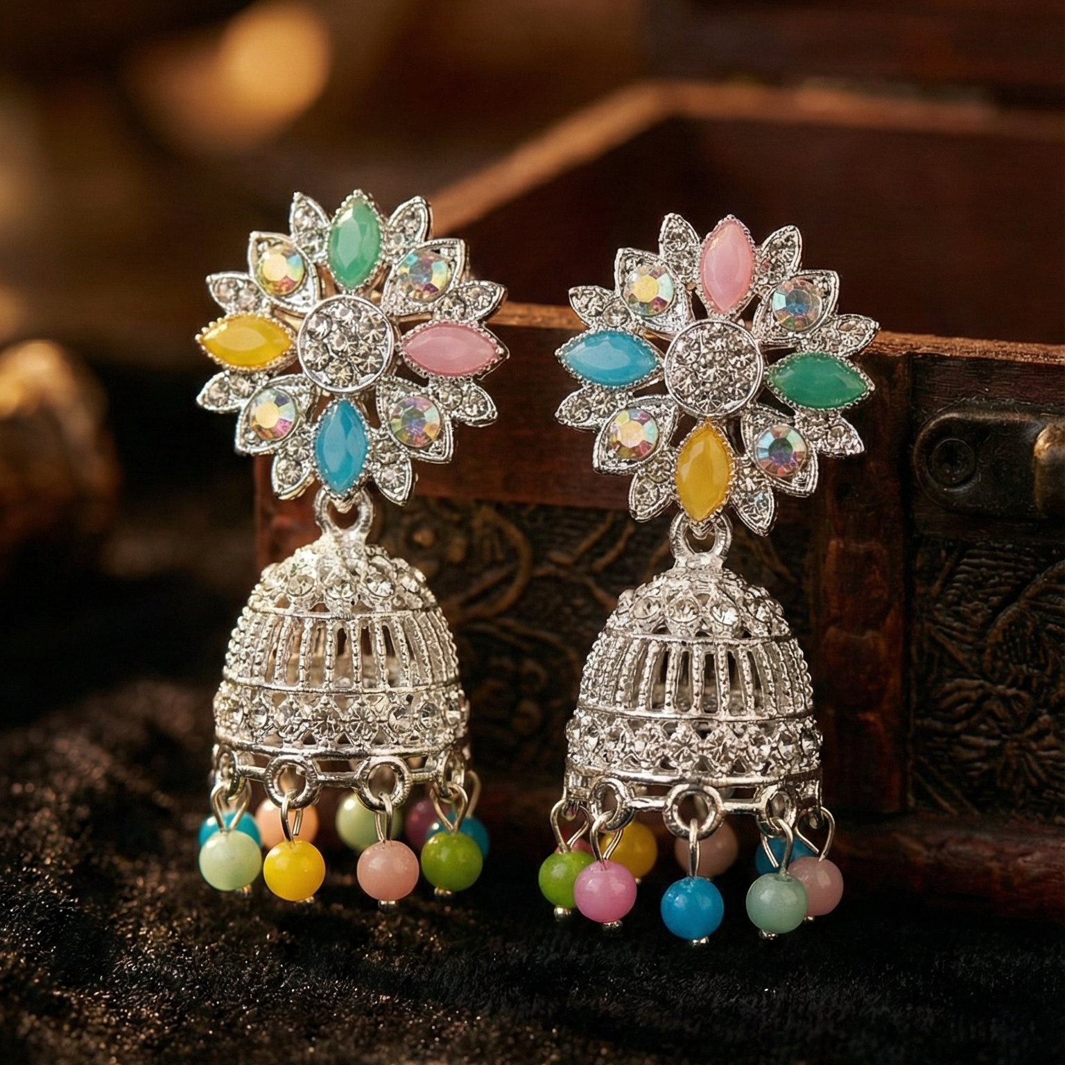Nakhrewali Carnival Bloom Earrings